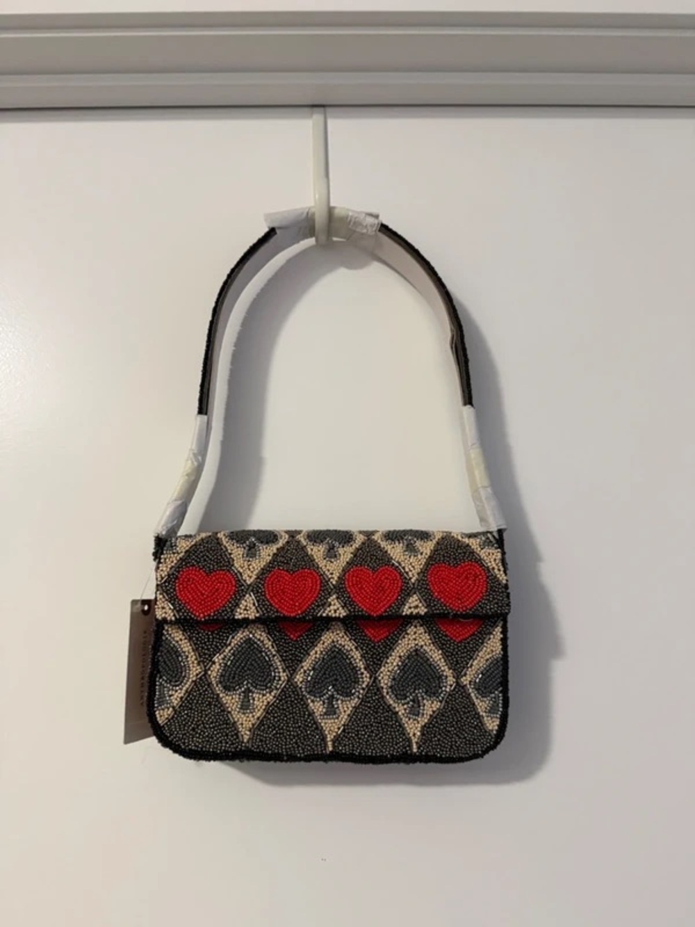 Anthropologie - Fiona Beaded Bag Heart & Spade